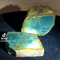 莫西沙 湖水藍蛋面料